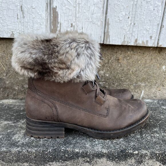 ABEO Helena Faux Fur Lined Leather Ankle Waterproof Winter Boot- Size 6.5 EUC - Picture 5 of 9